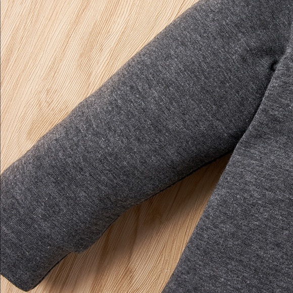 NWOT Baby Hoodie and DINO Roarr Pant Set.                 Size:9-12 M Color:Gray - Picture 7 of 7